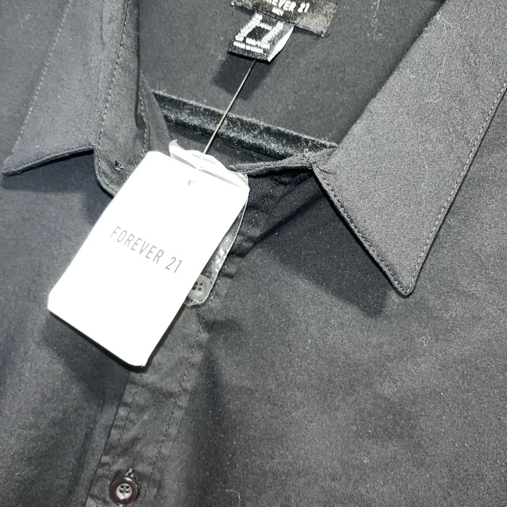 Forever 21 Black Casual Button Down Shirt